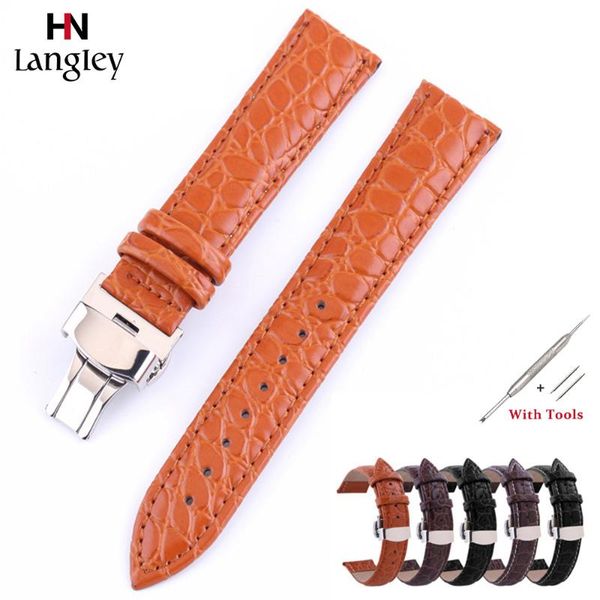 watch bands genuine leather band double press automatic butterfly buckle flat interface watches straps accessories 12mm-24mm, Black;brown
watch bands genuine leather band double press automatic butterfly buckle flat interface watches straps accessories 12mm-24mm, Black;brown