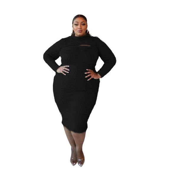 plus size dresses thick winter full sleeve for women 6 colors curved skirt women's clothing casual high street wear 4xl 5xl, Black
plus size dresses thick winter full sleeve for women 6 colors curved skirt women's clothing casual high street wear 4xl 5xl, Black