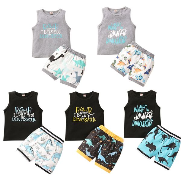 0-3y summer casual infant baby boys clothes sets cartoon dinosaur print sleeveless vest shorts outfits, White
0-3y summer casual infant baby boys clothes sets cartoon dinosaur print sleeveless vest shorts outfits, White