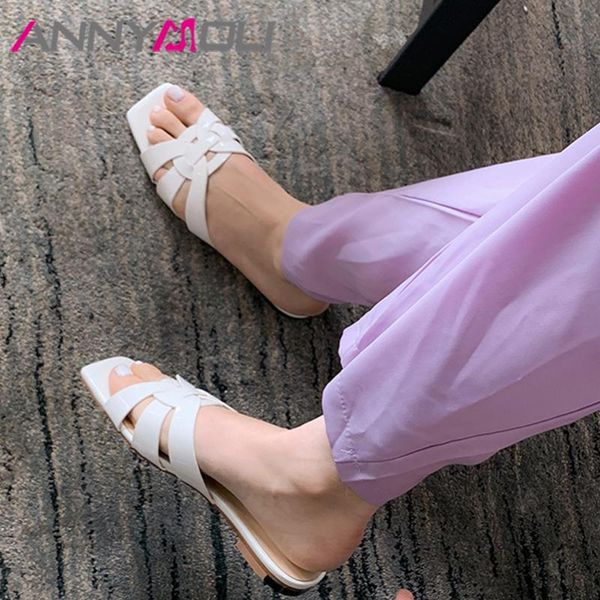 sandals annymoli slippers shoes women pleated leather flat slides square toe lady footwear summer black white size 33-43 fashion
sandals annymoli slippers shoes women pleated leather flat slides square toe lady footwear summer black white size 33-43 fashion