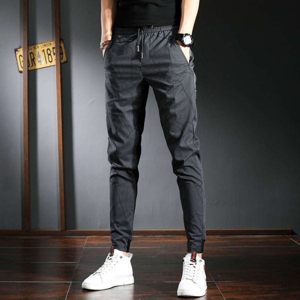 summer elastic waist casual capris men's slim little feet british literature plaid pants grey leggings thin, White;black
summer elastic waist casual capris men's slim little feet british literature plaid pants grey leggings thin, White;black