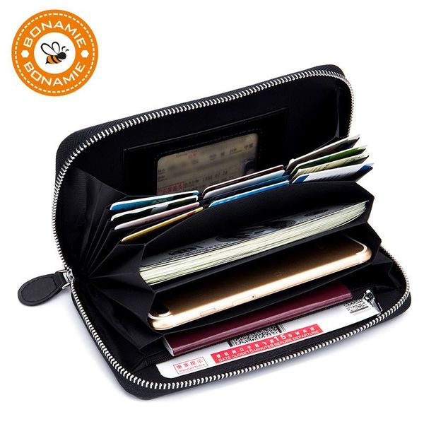 card holders bonamie business mobile phone genuine leather wallet men holder wallets fashion women zipper long purses clutch bag, Brown;gray
card holders bonamie business mobile phone genuine leather wallet men holder wallets fashion women zipper long purses clutch bag, Brown;gray