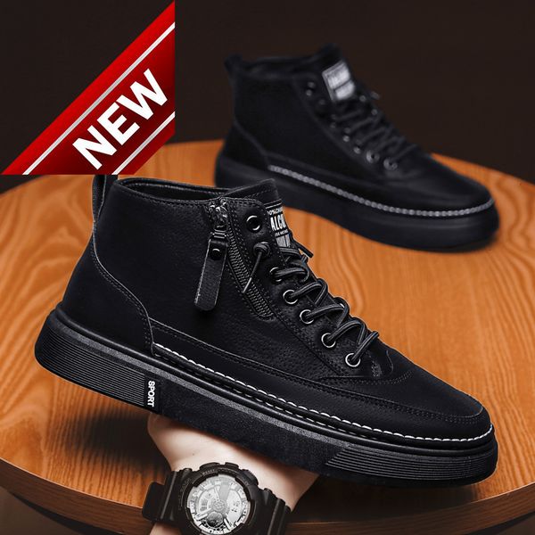 martin men's high winter british locomotive boots cold proof plush warm work driving cotton shoes, Black 
martin men's high winter british locomotive boots cold proof plush warm work driving cotton shoes, Black