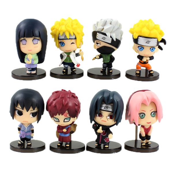 8pcs/lot naruto shippuden kakashi uchiha itachi haruno sakura gaara sasuke minato anime pvc action figure model toys brinquedos
8pcs/lot naruto shippuden kakashi uchiha itachi haruno sakura gaara sasuke minato anime pvc action figure model toys brinquedos