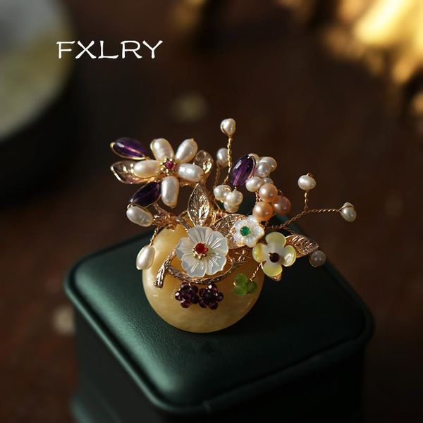 pins, brooches fxlry original handmade natural pearl stone flower vintage sweater lady jewelry accessries, Gray
pins, brooches fxlry original handmade natural pearl stone flower vintage sweater lady jewelry accessries, Gray