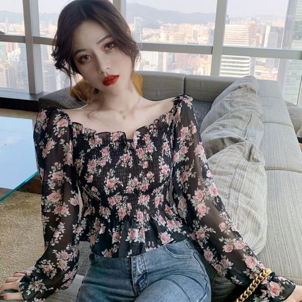 off shoulder chiffon blouse women retro floral print shirt long sleeve slim blouses for female w1 women's & shirts, White
off shoulder chiffon blouse women retro floral print shirt long sleeve slim blouses for female w1 women's & shirts, White