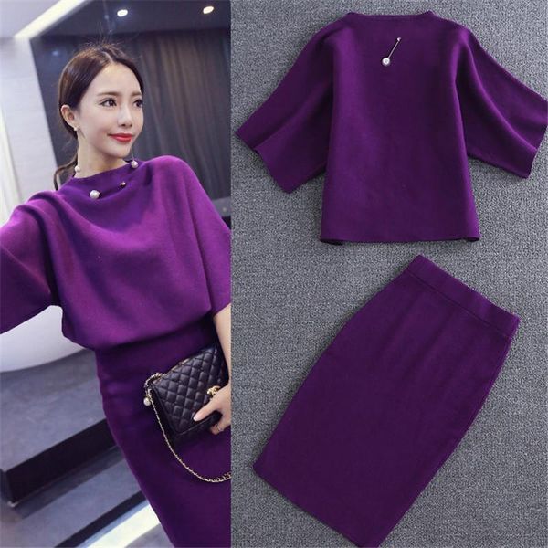 women knitted suit skirt set new fashion purple black female knitwear 2 pieces set women suit bodycon skirt suit n881, Gray
women knitted suit skirt set new fashion purple black female knitwear 2 pieces set women suit bodycon skirt suit n881, Gray