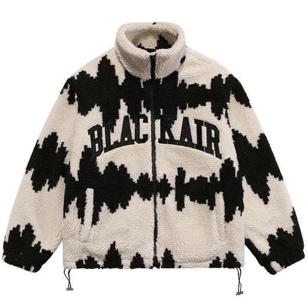 men's jackets men lamb wool harajuku fleece thick warm coat oversized couple black white tie dye printed jacket, Black;brown
men's jackets men lamb wool harajuku fleece thick warm coat oversized couple black white tie dye printed jacket, Black;brown