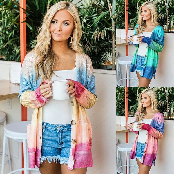 women's sweaters 2021 autumn winter fashion knitted cardigan sweater tie dye multi color long sleeve midi coat street wear sweet lady, White;black
women's sweaters 2021 autumn winter fashion knitted cardigan sweater tie dye multi color long sleeve midi coat street wear sweet lady, White;black
