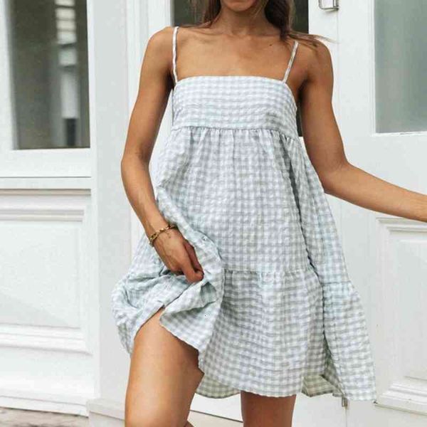 casual dresses summer plaid mini loose women sleeveless square collar spaghetti strap ruffles holiday female vestidos r9bi, Black;gray
casual dresses summer plaid mini loose women sleeveless square collar spaghetti strap ruffles holiday female vestidos r9bi, Black;gray