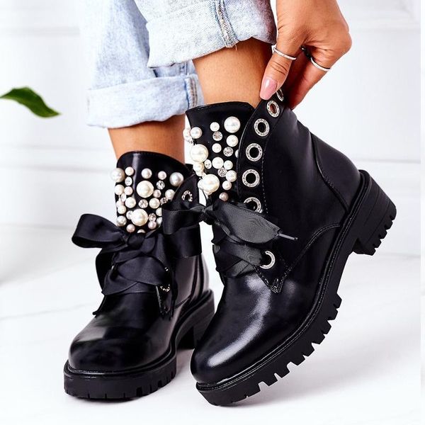 boots autumn women pearl decor solid color zipper casual ladies ankle comfortable round toe non-slip female footwear mujer, Black
boots autumn women pearl decor solid color zipper casual ladies ankle comfortable round toe non-slip female footwear mujer, Black