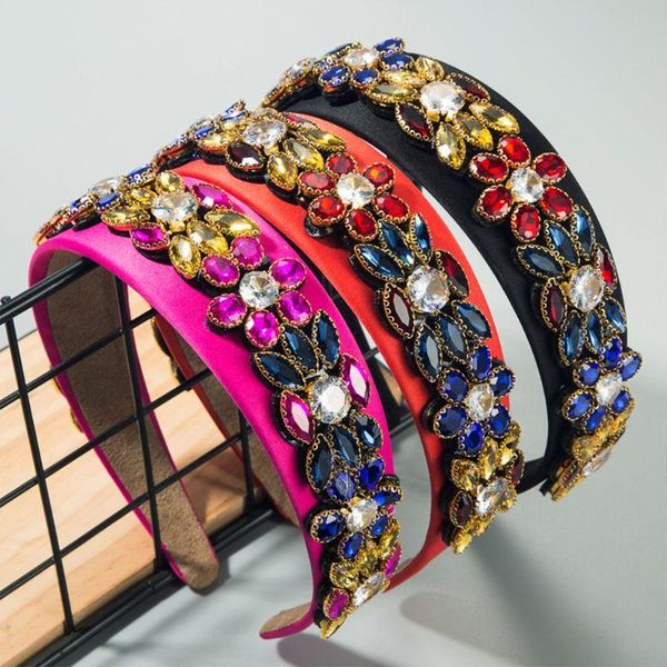 women baroque luxury jewelry headband spring colorful glass drill zircon floral bandana crown non-slip cloth hair hoop
women baroque luxury jewelry headband spring colorful glass drill zircon floral bandana crown non-slip cloth hair hoop