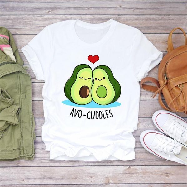 cartoon avocado lover couple women t shirt valentine fashion print womens graphic ladies female tee, White
cartoon avocado lover couple women t shirt valentine fashion print womens graphic ladies female tee, White