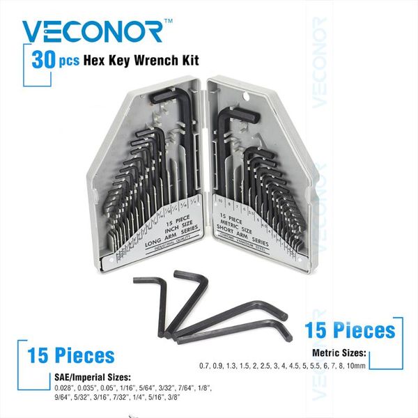 hand tools veconor hex key wrench set 30 pcs allen screwdriver 15 imperial inch size metric crv steel tool
hand tools veconor hex key wrench set 30 pcs allen screwdriver 15 imperial inch size metric crv steel tool