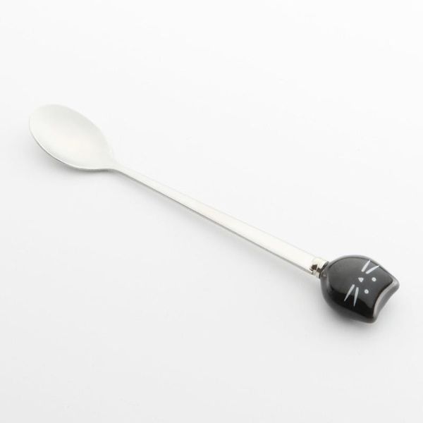 spoons 1 pc ceramic and stainless steel small cartoon kitty coffee tea stirring spoon (black kitty)
spoons 1 pc ceramic and stainless steel small cartoon kitty coffee tea stirring spoon (black kitty)