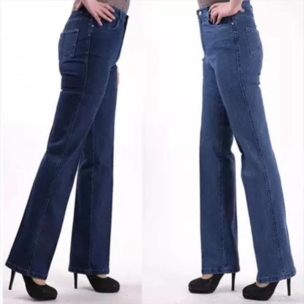 high waist straight elastic women jeans plus size pants supersize 42 mother trousers, Blue
high waist straight elastic women jeans plus size pants supersize 42 mother trousers, Blue