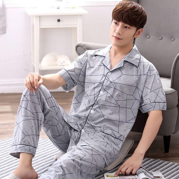 men's sleepwear 2021 summer short sleeve long pants cotton print pajama sets men pyjamas homewear loungewear home clothes, Black;brown
men's sleepwear 2021 summer short sleeve long pants cotton print pajama sets men pyjamas homewear loungewear home clothes, Black;brown