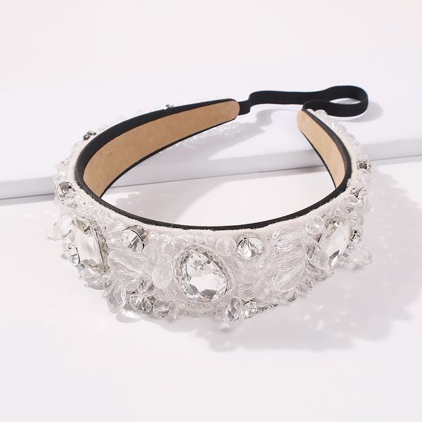 european and american boutique wide-brimmed hair accessories women's alloy bridal light luxury diamond creative beaded, Silver
european and american boutique wide-brimmed hair accessories women's alloy bridal light luxury diamond creative beaded, Silver