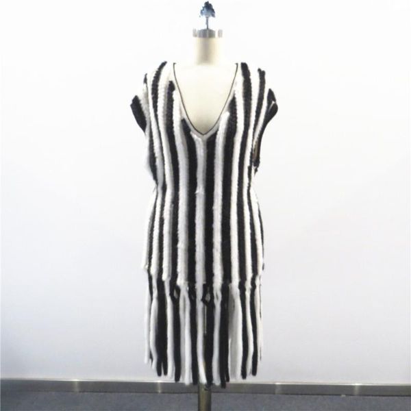 women's fur & faux wb1100a d&h 2021 autumn and winter black white mink strips vest with long tassels, v-neck fashionable youthful luxur
women's fur & faux wb1100a d&h 2021 autumn and winter black white mink strips vest with long tassels, v-neck fashionable youthful luxur