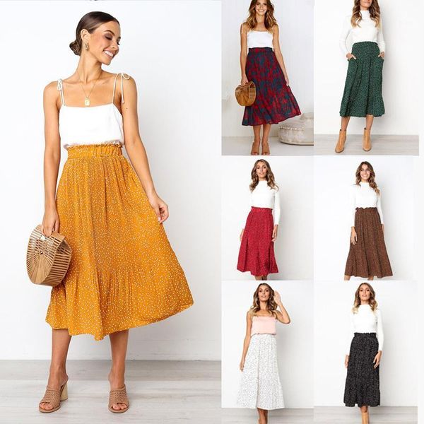 spring summer polka dot print elastic high waist pleated maxi skirt female casual chiffon fashion new women bohemian long skirts1, Black
spring summer polka dot print elastic high waist pleated maxi skirt female casual chiffon fashion new women bohemian long skirts1, Black