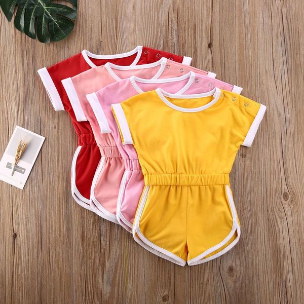 shorts 2021 summer toddler short sleeve jumpsuit solid color elastic band high waist design loose baby girls clothing sports romper, Black
shorts 2021 summer toddler short sleeve jumpsuit solid color elastic band high waist design loose baby girls clothing sports romper, Black