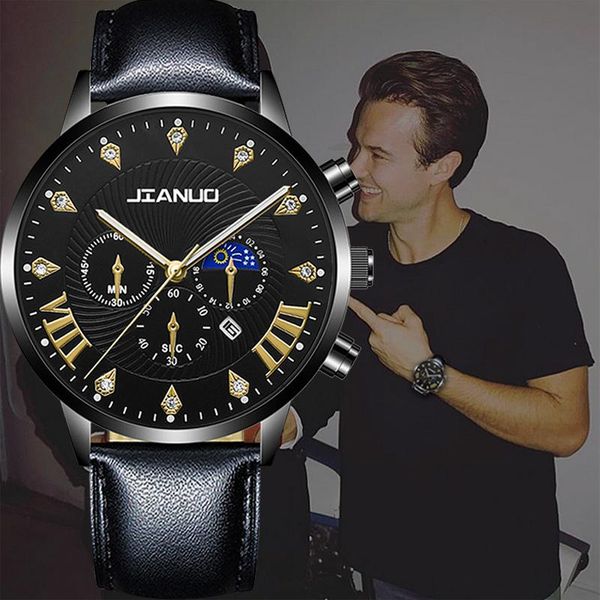 wristwatches fashion living waterproof quartz for men wristwatch leather belt male analog calendar watch men's watches top, Slivery;brown
wristwatches fashion living waterproof quartz for men wristwatch leather belt male analog calendar watch men's watches top, Slivery;brown