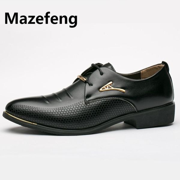 dress shoes mazefeng 2021 men business oxfords pointed toe carved italian formal leather derby plus size 38-48, Black
dress shoes mazefeng 2021 men business oxfords pointed toe carved italian formal leather derby plus size 38-48, Black