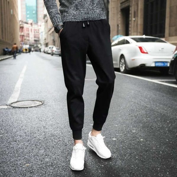 sportswear men's casual pants are versatile, tight necked and legged, men's trousers in spring and summer are tight legged, narrow, Black
sportswear men's casual pants are versatile, tight necked and legged, men's trousers in spring and summer are tight legged, narrow, Black