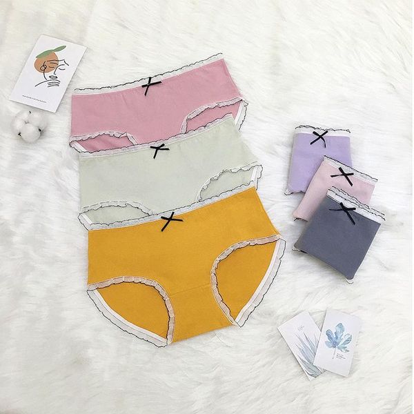 women's panties cotton underwear comfot mid waist girls underpants bow panty briefs solid ladies lingerie -xl, Black;pink
women's panties cotton underwear comfot mid waist girls underpants bow panty briefs solid ladies lingerie -xl, Black;pink