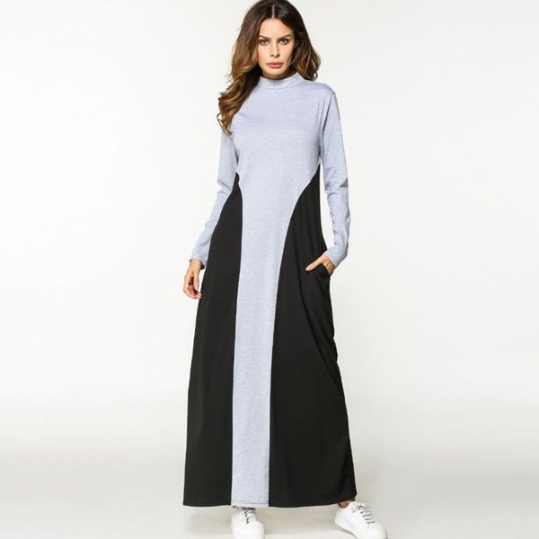 casual dresses spring dress women muslim abaya o neck long partchwork sleeve loose middle east islamic nice sale, Black;gray
casual dresses spring dress women muslim abaya o neck long partchwork sleeve loose middle east islamic nice sale, Black;gray