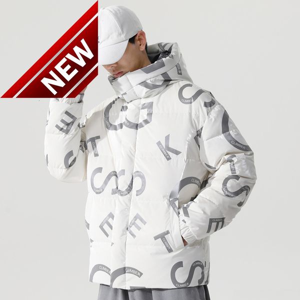 winter white duck down jacket men glossy printing hooded coats long sleeves hip hop youth casual thick warm puffer, Black
winter white duck down jacket men glossy printing hooded coats long sleeves hip hop youth casual thick warm puffer, Black