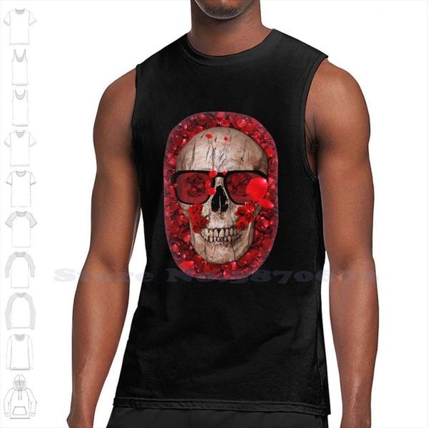 skull with flowers black white sleeveless tank men women redesign flower, White;black
skull with flowers black white sleeveless tank men women redesign flower, White;black