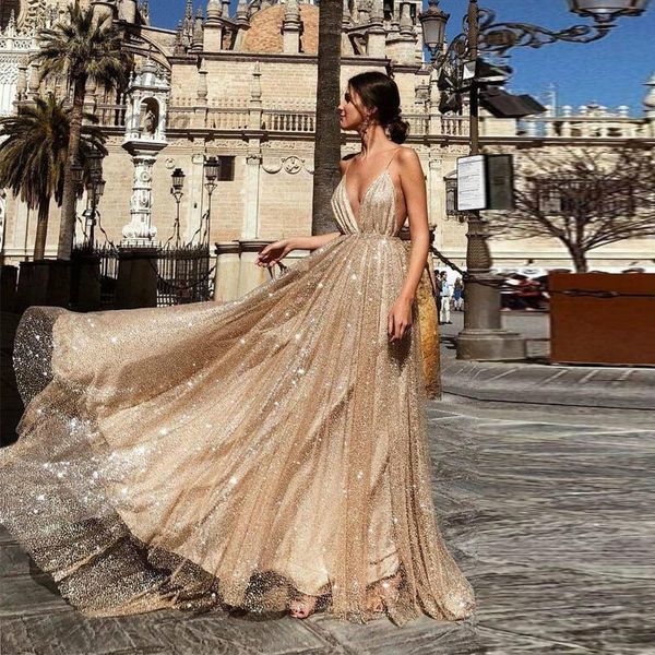 party dresses sparkly glitter evening dress long sequins gold navy blue backless prom deep v neck spaghetti strap gown 2021, White;black
party dresses sparkly glitter evening dress long sequins gold navy blue backless prom deep v neck spaghetti strap gown 2021, White;black
