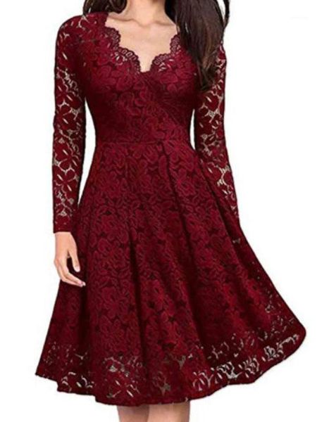casual dresses winter womens vintage lace dress v neck slim pin up rockabilly vestidos long sleeve party black e429, Black;gray
casual dresses winter womens vintage lace dress v neck slim pin up rockabilly vestidos long sleeve party black e429, Black;gray