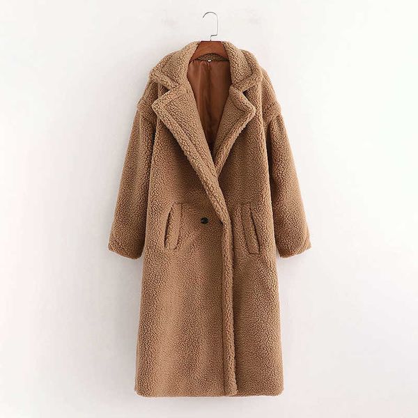 evfer women casual woolen khaki warm long coats oversize female fashion teddy cashmere loose jacket ladies winter thick outwear 210930, Black
evfer women casual woolen khaki warm long coats oversize female fashion teddy cashmere loose jacket ladies winter thick outwear 210930, Black