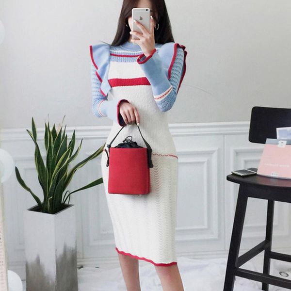 casual dresses shtonghua 2021 fashion elegant patchwork midi knitted sweater dress winter women knit bodycon ruffles pullover, Black;gray
casual dresses shtonghua 2021 fashion elegant patchwork midi knitted sweater dress winter women knit bodycon ruffles pullover, Black;gray