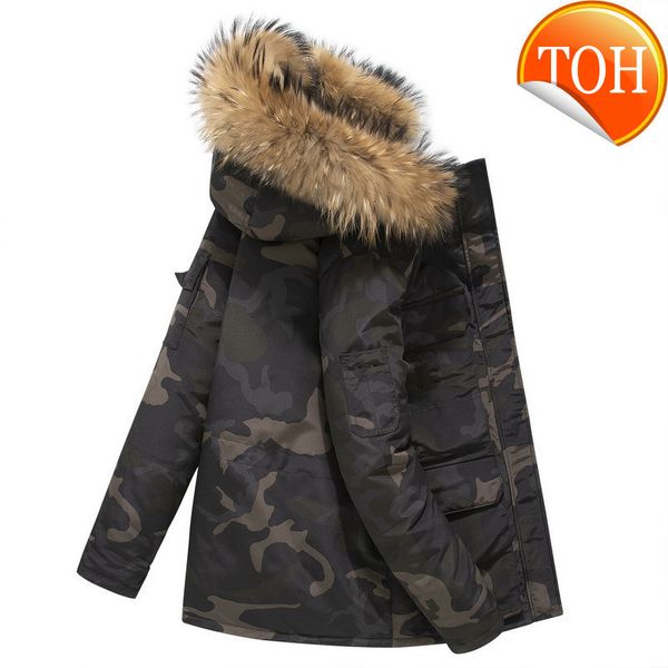 men's camouflage down jackets winter thick warm casual slim fur collar hooded coats windbreaker white duck parka overcoat, Black
men's camouflage down jackets winter thick warm casual slim fur collar hooded coats windbreaker white duck parka overcoat, Black