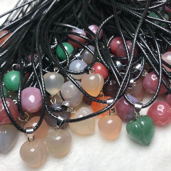 cute natural agate crystal stone pendant necklaces for women men lovers fashion party club jewelry with rope chain, Silver
cute natural agate crystal stone pendant necklaces for women men lovers fashion party club jewelry with rope chain, Silver