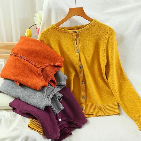 knitting cardigan sweaters 8 colors spring autumn buttons front solid basic outerwear england style casual sweater coats women's blouse, White
knitting cardigan sweaters 8 colors spring autumn buttons front solid basic outerwear england style casual sweater coats women's blouse, White