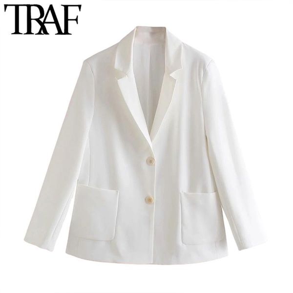 women's suits & blazers traf women fashion office wear single breasted blazer coat vintage long sleeve patch pockets female outerwear c, White;black
women's suits & blazers traf women fashion office wear single breasted blazer coat vintage long sleeve patch pockets female outerwear c, White;black