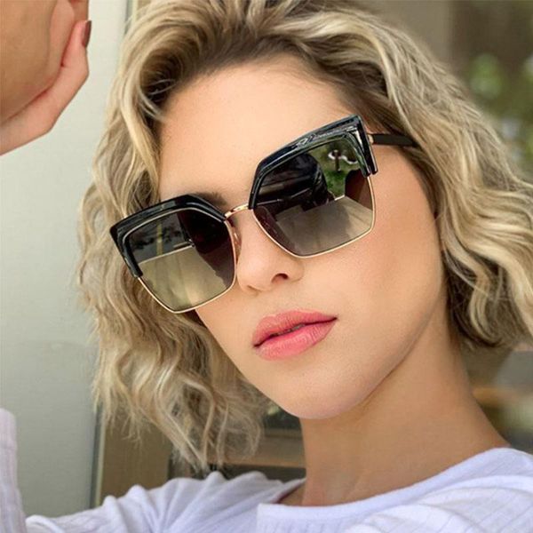 sunglasses cat eye half-frame luxury gradient lens men women fashion shades uv400 vintage glasses 50531, White;black
sunglasses cat eye half-frame luxury gradient lens men women fashion shades uv400 vintage glasses 50531, White;black