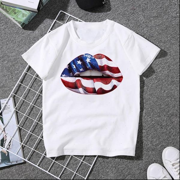 funny women t shirts summer short sleeve casual white female t shirts american flag print lip graphic tee
funny women t shirts summer short sleeve casual white female t shirts american flag print lip graphic tee