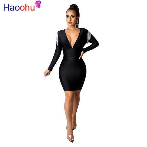 casual dresses autumn winter women deep v neck long sleeve midi dress bandage solid tassel night club above knee fall, Black;gray
casual dresses autumn winter women deep v neck long sleeve midi dress bandage solid tassel night club above knee fall, Black;gray