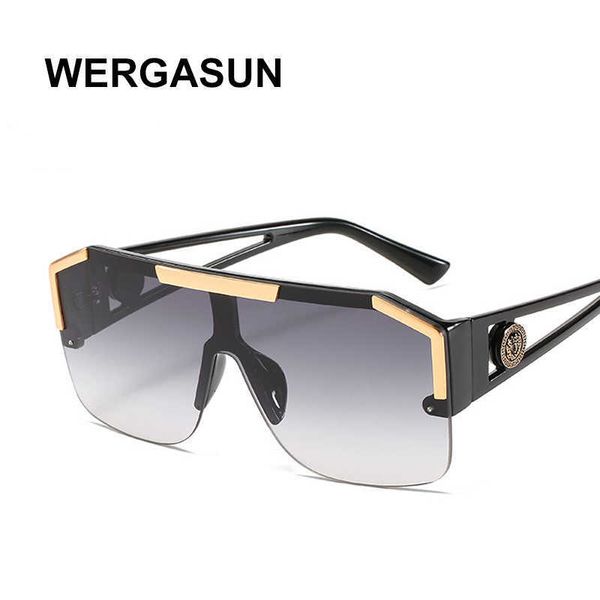 sun glasses wergasun 2021 brand design oversized square sunglasses men women fashion shades uv400 vintage, White;black 
sun glasses wergasun 2021 brand design oversized square sunglasses men women fashion shades uv400 vintage, White;black