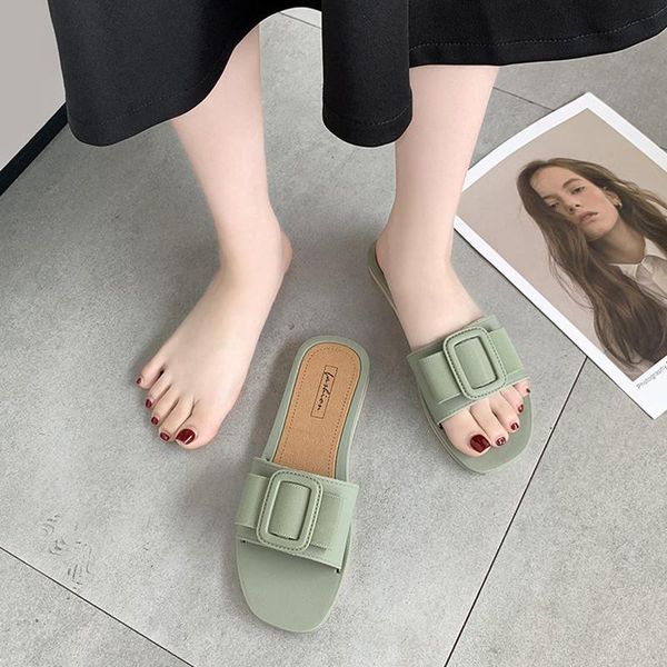 slippers solid open toe square buckle woman outwear comfy flats slides celebrity fresh student casual shoes beach sandals women, Black
slippers solid open toe square buckle woman outwear comfy flats slides celebrity fresh student casual shoes beach sandals women, Black