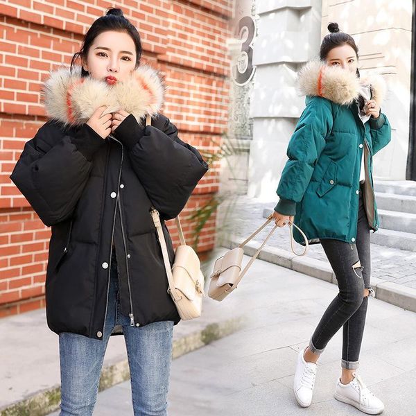 women's down & parkas 2021 style bread clothes fashionable and simple temperament loose comfortable cotton with wool collar, Black
women's down & parkas 2021 style bread clothes fashionable and simple temperament loose comfortable cotton with wool collar, Black