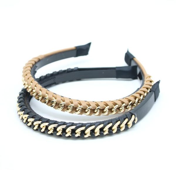 new fashion wide side hairband casual pu artificial leather chain headband simple classic turban solid glossy hair accessories, Slivery;white
new fashion wide side hairband casual pu artificial leather chain headband simple classic turban solid glossy hair accessories, Slivery;white