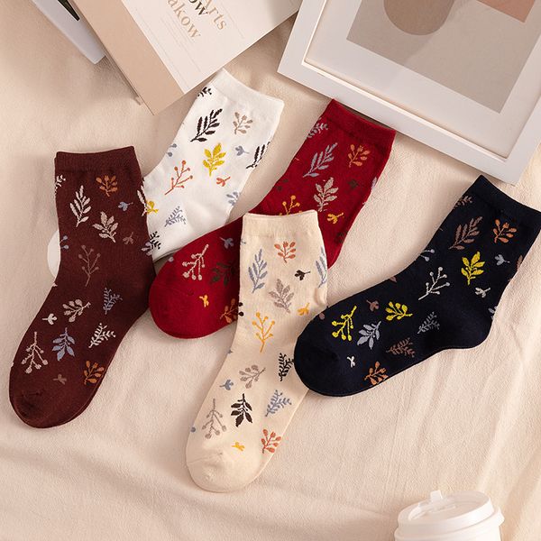 fashion accessories retro autumn winter plant printed women socks harajuku vintage middle tube socks for lady soft cotton korean long floor, Silver
fashion accessories retro autumn winter plant printed women socks harajuku vintage middle tube socks for lady soft cotton korean long floor, Silver