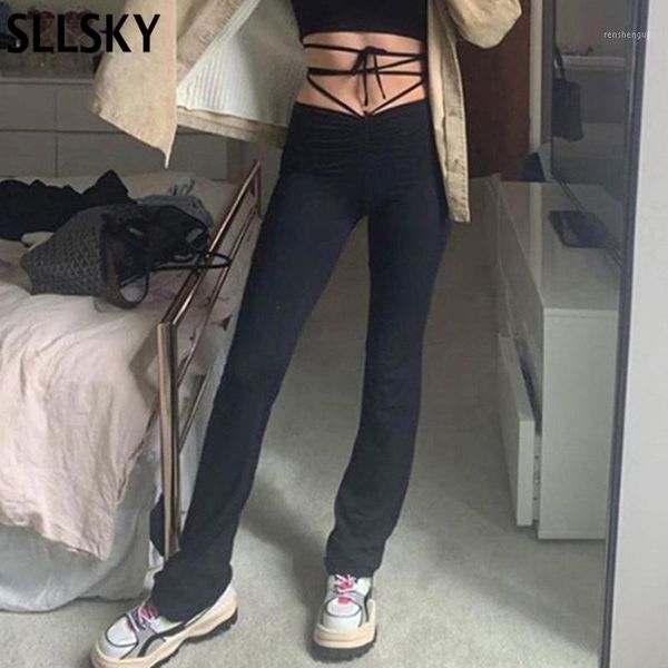high waist hin thin bandage straight pants female quality activity trousers hipop street leisure party women's & capris, Black;white
high waist hin thin bandage straight pants female quality activity trousers hipop street leisure party women's & capris, Black;white