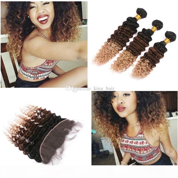 dark root 1b 4 27 deep wave hair with frontal ombre honey blonde 13x4 lace frontal with brazilian virgin hair weft extension, Black
dark root 1b 4 27 deep wave hair with frontal ombre honey blonde 13x4 lace frontal with brazilian virgin hair weft extension, Black
